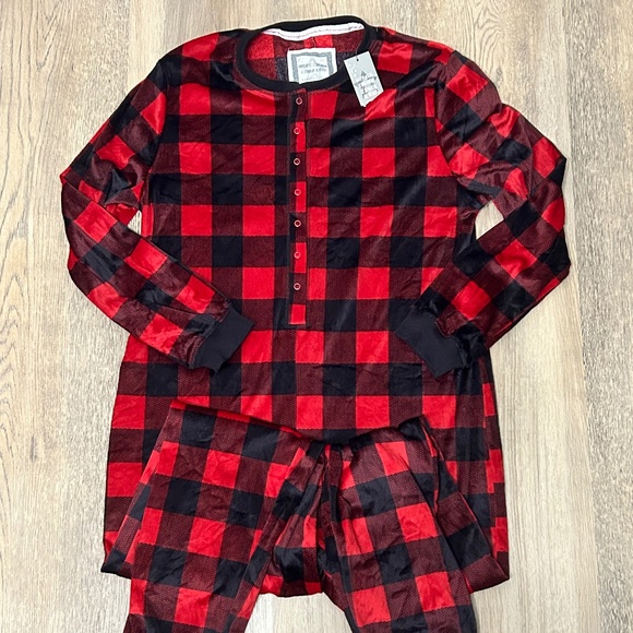Red and black plaid onesie deals